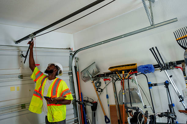 Professional Garage Door Roller Replacement technician working in Hillsboro, KS